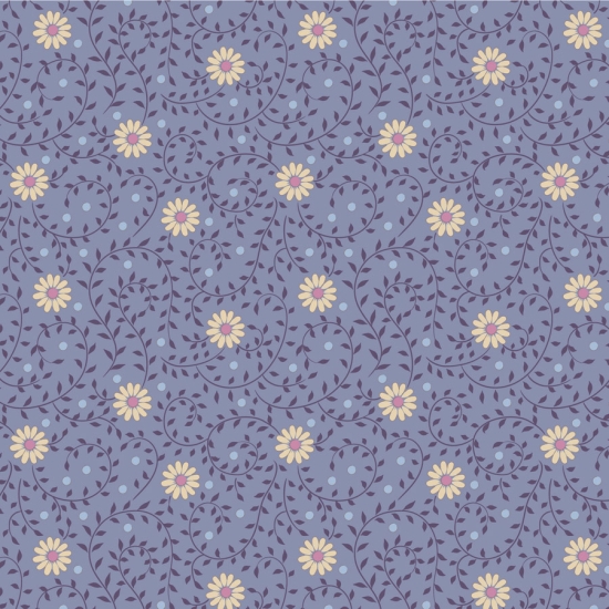 Tilda Patchwork Stoff Baumwolle - Sanctuary - Daisydream Pitch Blue